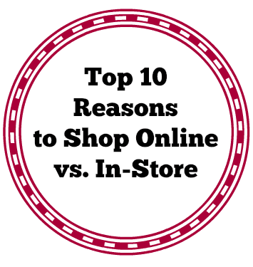 Top 10 reasons to shop online vs in-store